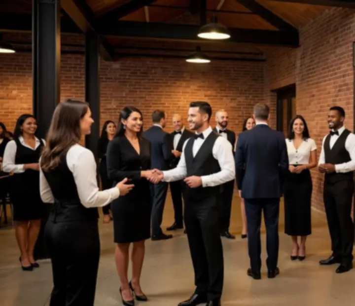 Zespół profesjonalnych krupierów i hostów prowadzących casino event