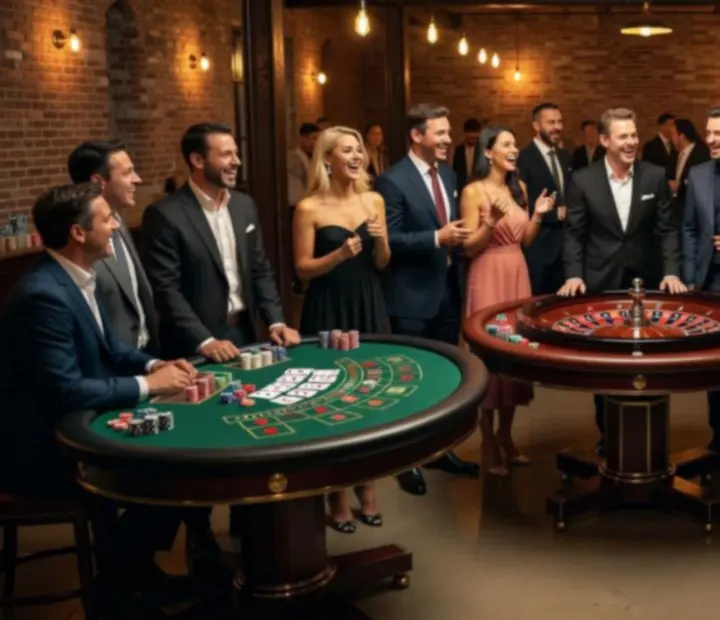 Mobilne stoły casino przygotowane na elegancki event