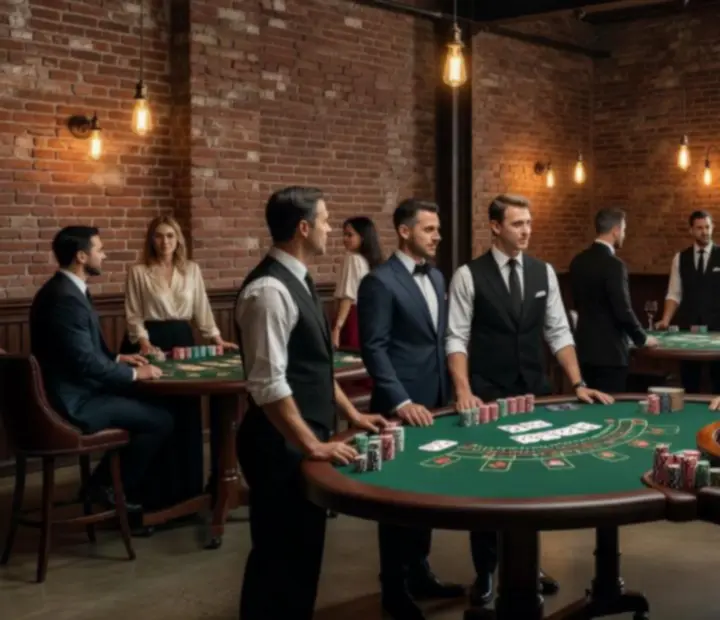 Pakiet Classic Casino z mobilnymi stołami do blackjacka i ruletki na eleganckim evencie