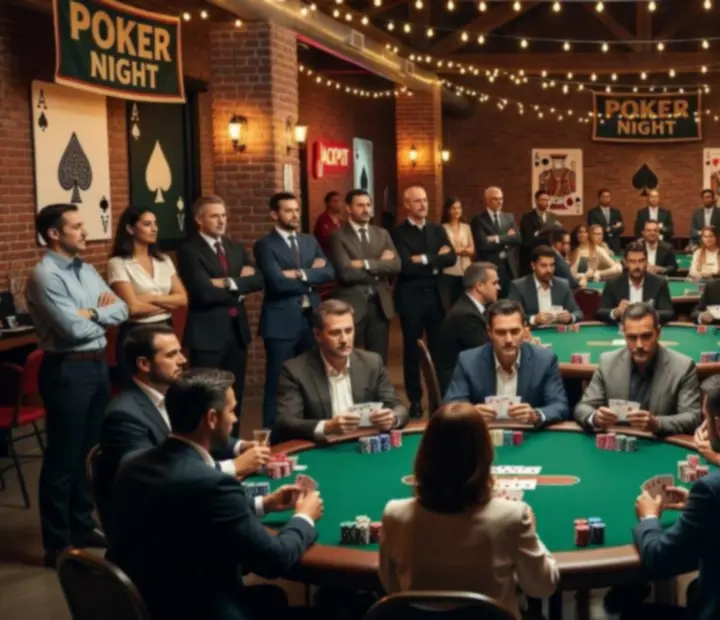 Mini-turniej pokerowy podczas eleganckiego eventu firmowego